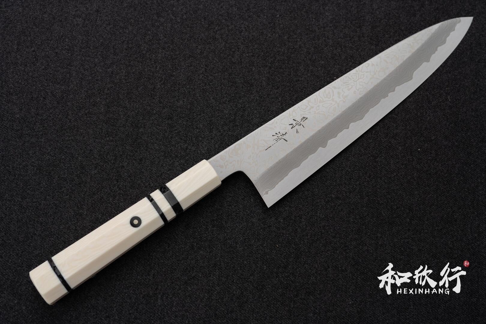 馬場刃物景清青一鋼大馬士革紋和牛刀240mm Kagekiyo Aogami # 1 Gyuto